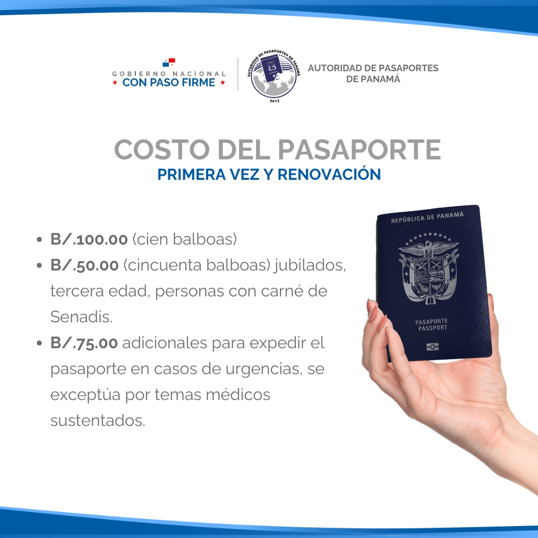 Costo del pasaporte